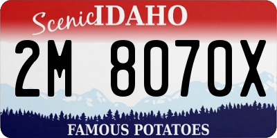 ID license plate 2M8070X