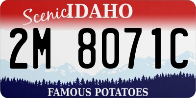 ID license plate 2M8071C