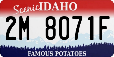 ID license plate 2M8071F