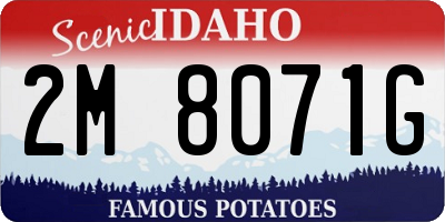 ID license plate 2M8071G