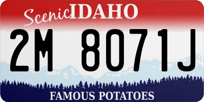 ID license plate 2M8071J