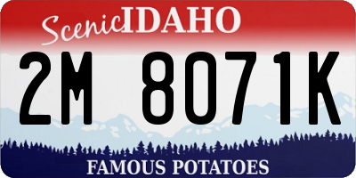 ID license plate 2M8071K