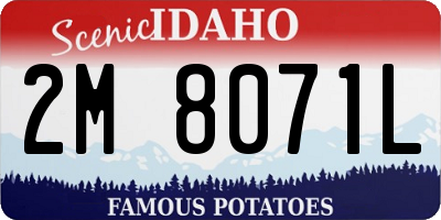 ID license plate 2M8071L