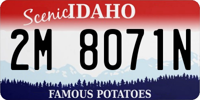 ID license plate 2M8071N