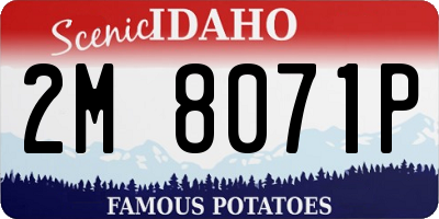 ID license plate 2M8071P