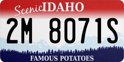 ID license plate 2M8071S