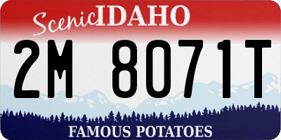 ID license plate 2M8071T