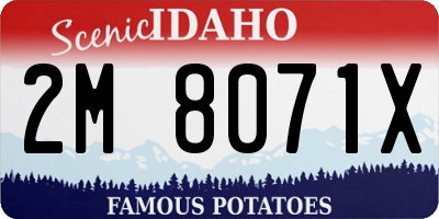ID license plate 2M8071X