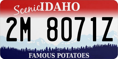 ID license plate 2M8071Z