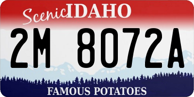 ID license plate 2M8072A