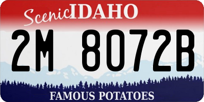 ID license plate 2M8072B
