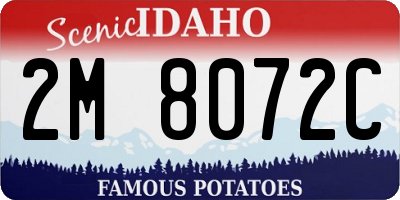 ID license plate 2M8072C