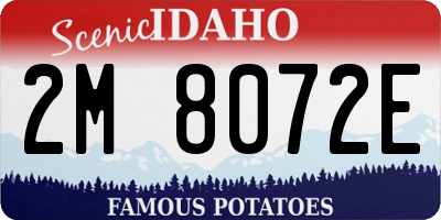 ID license plate 2M8072E