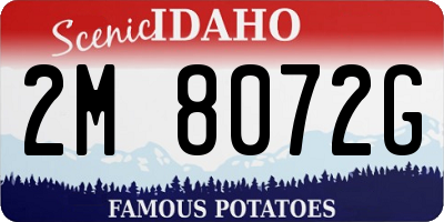 ID license plate 2M8072G