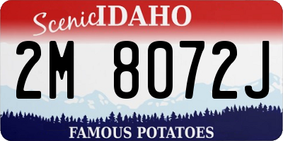 ID license plate 2M8072J