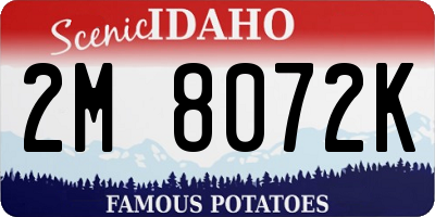 ID license plate 2M8072K