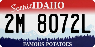 ID license plate 2M8072L