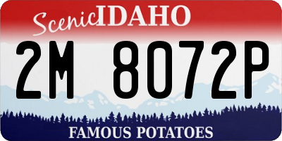 ID license plate 2M8072P