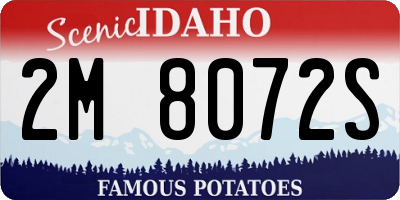 ID license plate 2M8072S