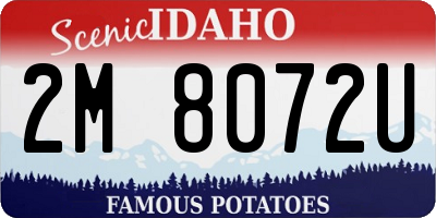 ID license plate 2M8072U