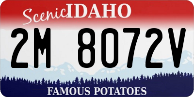 ID license plate 2M8072V