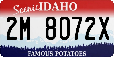 ID license plate 2M8072X