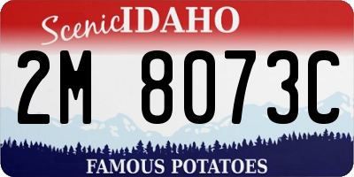 ID license plate 2M8073C