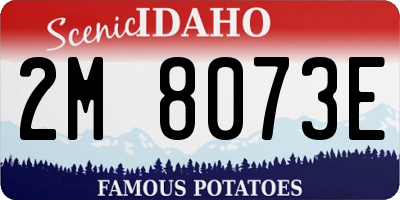 ID license plate 2M8073E