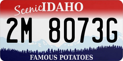 ID license plate 2M8073G