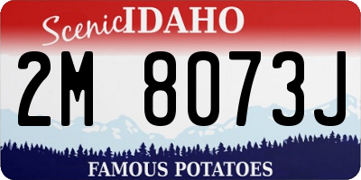 ID license plate 2M8073J