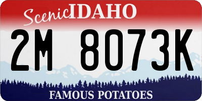 ID license plate 2M8073K