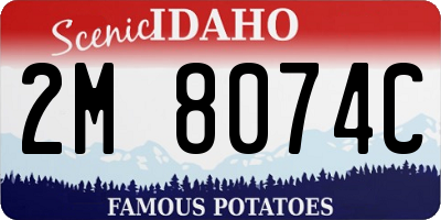 ID license plate 2M8074C