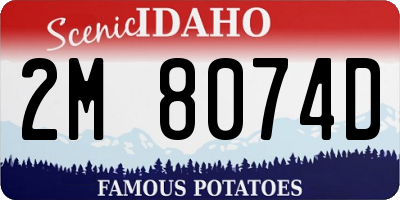 ID license plate 2M8074D