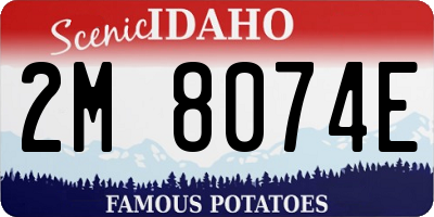 ID license plate 2M8074E