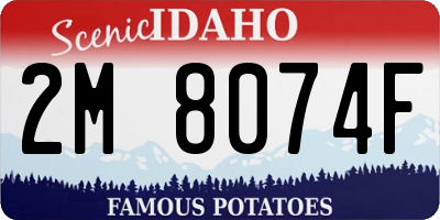 ID license plate 2M8074F