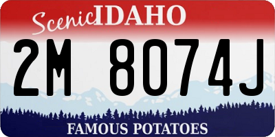 ID license plate 2M8074J