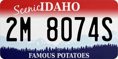 ID license plate 2M8074S