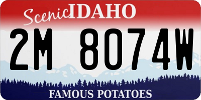 ID license plate 2M8074W