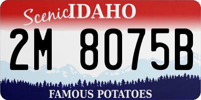 ID license plate 2M8075B