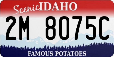 ID license plate 2M8075C