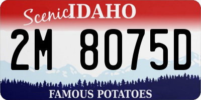 ID license plate 2M8075D