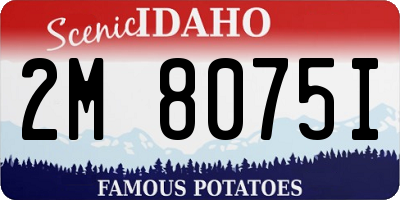 ID license plate 2M8075I