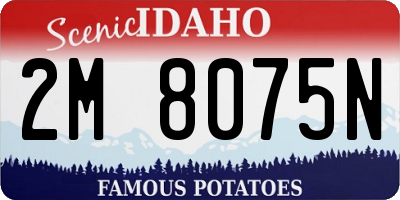 ID license plate 2M8075N