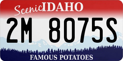 ID license plate 2M8075S