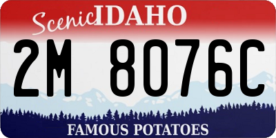 ID license plate 2M8076C