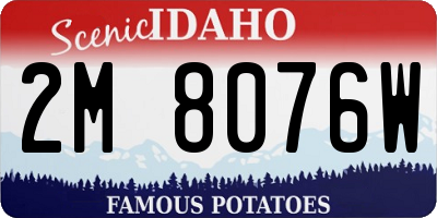 ID license plate 2M8076W