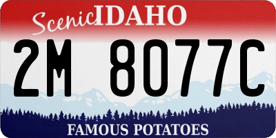 ID license plate 2M8077C