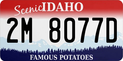 ID license plate 2M8077D