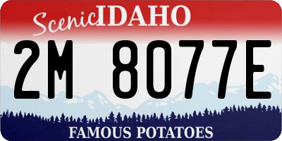 ID license plate 2M8077E
