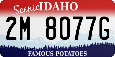 ID license plate 2M8077G